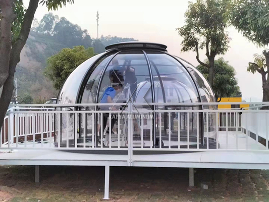 Профили безопасного алюминиевого дома купола поликарбоната большие алюминиевые округляют