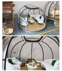 профили дома геодезического купола Glamping эллипсиса 3.5X5m алюминиевые для проживания в семье