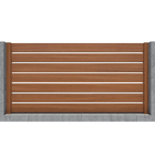 Горизонтальный алюминиевый предкрылок зерна древесины профиля квадрата 6082 T6 ограждая панель для домашнего сада