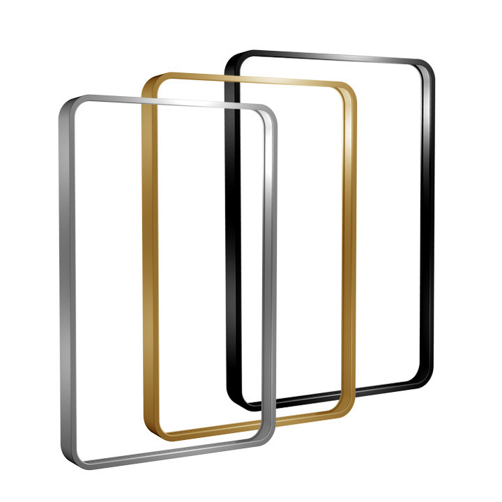 Округленная рамка зеркала угла PVDF алюминиевая для домашнего украшения
